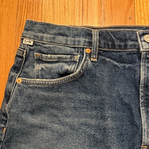 Citizens of Humanity sz 31 raw edge Jean skirt zip fly great condition - Picture 2 of 7